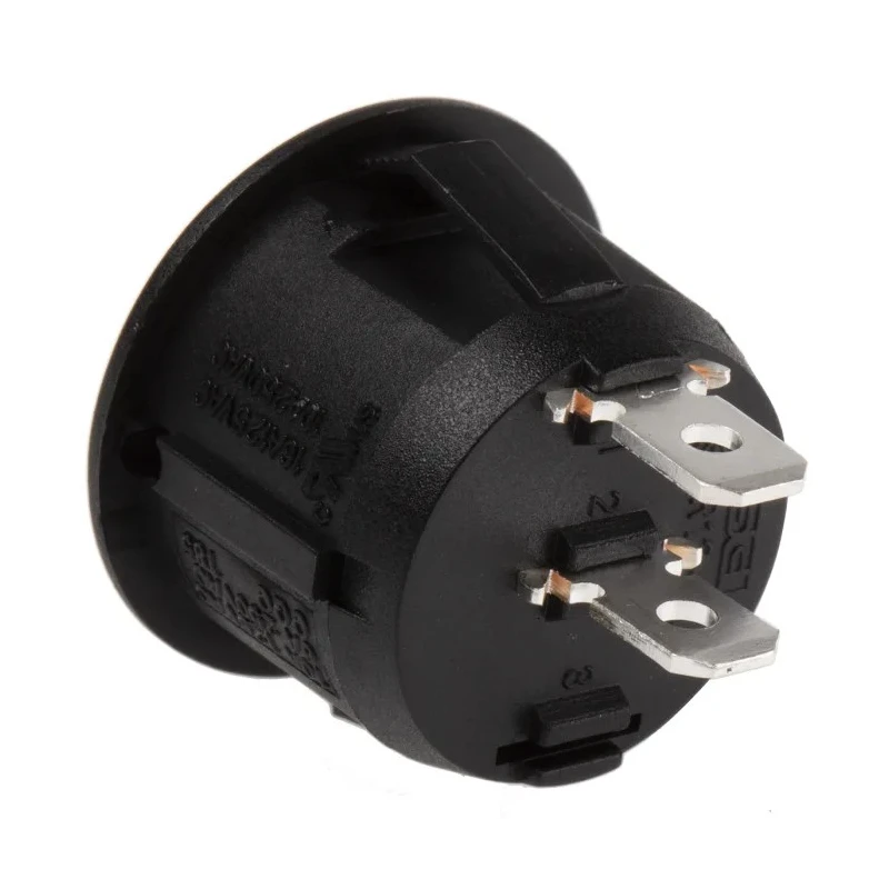 Arcolectric (Bulgin) Ltd SPST On-Off On-Off Rocker Switch Panel Black Ceramic Housing 20.2 mm Cutout R13112AAAA