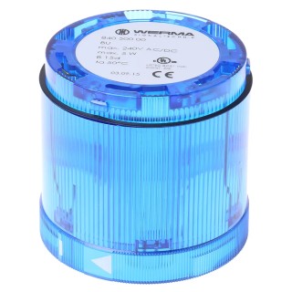 Werma 840 Series Blue Steady Effect Beacon Unit Filament Bulb AC/DC 230V IP54 