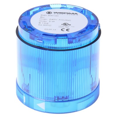 Werma 840 Series Blue Steady Effect Beacon Unit Filament Bulb AC/DC 230V IP54 