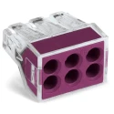 WAGO 773 PUSH WIRE Series Junction Box Connector 6-Way 24A Push-in 773-106