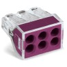 WAGO 773 PUSH WIRE Series Junction Box Connector 6-Way 24A Push-in 773-106