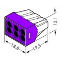 WAGO 773 PUSH WIRE Series Junction Box Connector 6-Way 24A Push-in 773-106