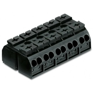 WAGO Terminal Strip, 5-Way, 12AWG, 20AWG Wire, 32A Cage Clamp, 500V, Polyamide Housing, 862-505