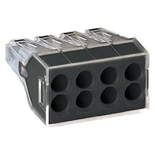 Wago 773 Series Push Wire Junction Box Connector 8-Way 24A 400V Push-in Termination 773-108