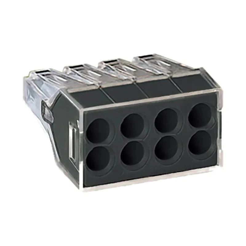 Wago 773 Series Push Wire Junction Box Connector 8-Way 24A 400V Push-in Termination 773-108