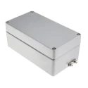 RS PRO Grey Lid Aluminium Enclosure IP66 IK09 90 mm x 220 mm x 220 mm IP66