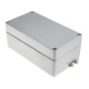 RS PRO Grey Lid Aluminium Enclosure IP66 IK09 90 mm x 220 mm x 220 mm IP66