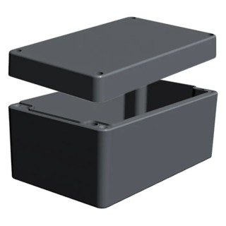 RS PRO Grey Lid Aluminium Enclosure, IP66, IK09, 81 mm x 160 mm x 100 mm IP66