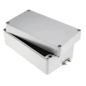 RS PRO Grey Lid Aluminium Enclosure IP66 IK09 90 mm x 220 mm x 220 mm IP66
