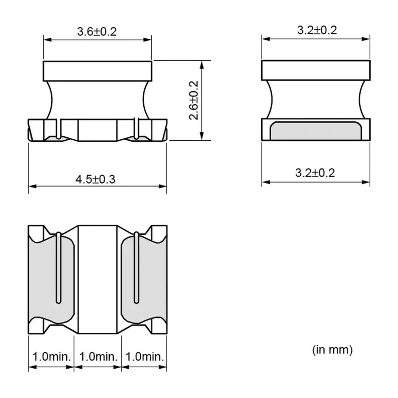 Murata Wirewound Surface Mount Inductor 27 μH ±10% 300 mA 1812 Package with Ferrite Core LQH43MN270K03L