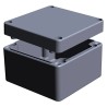 RS PRO Grey Lid Aluminium Enclosure, IP66, IK09, 81 mm x 122 mm x 122 mm IP66