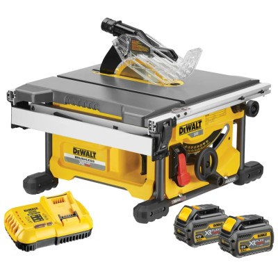 DeWALT FLEXVOLT Cordless Table Saw 210 mm Blade Diameter, 54V, 6Ah Battery, Brushed Motor DCS7485T2-GB