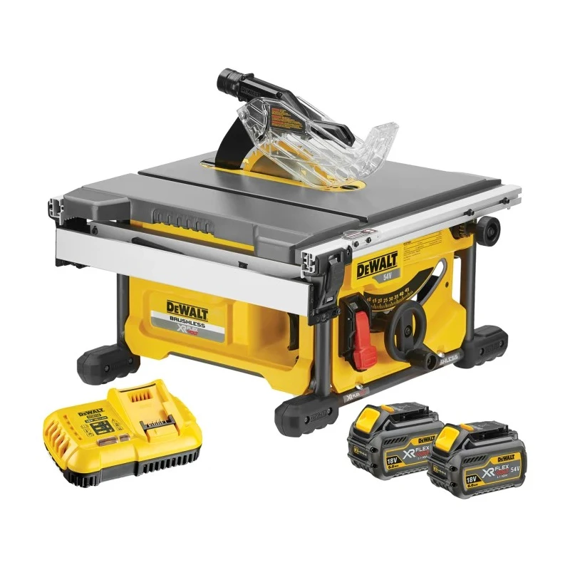 DeWALT FLEXVOLT Cordless Table Saw 210 mm Blade Diameter, 54V, 6Ah Battery, Brushed Motor DCS7485T2-GB