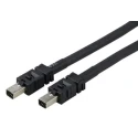 TE Connectivity Ethernet Cable Mini I/O to Male Mini I/O Polyurethane Sheath Black 2 m 2-2205132-3