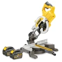 DeWALT FLEXVOLT 54V 6Ah Cordless Mitre Saw 216 mm Blade Diameter 6300 RPM Brushed Motor DCS777T2-GB