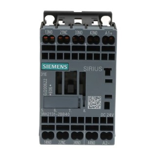Siemens 3RH2 Contactor Relay, 24V DC Coil, 10 A Contact Current, 3 NO/1 NC, 690V AC 3RH2131-2BB40
