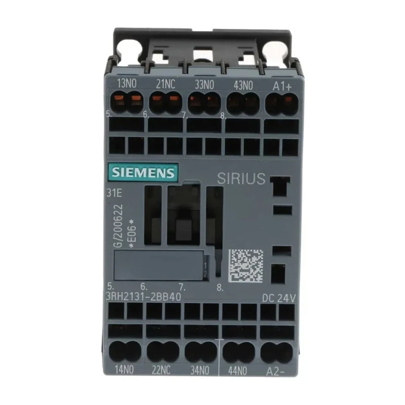 Siemens 3RH2 Contactor Relay, 24V DC Coil, 10 A Contact Current, 3 NO/1 NC, 690V AC 3RH2131-2BB40
