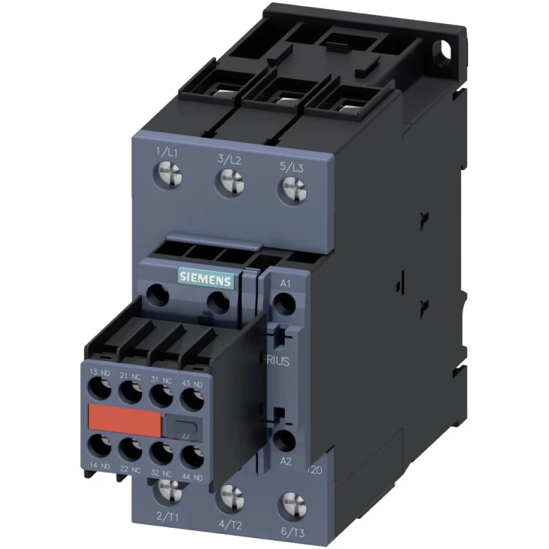 Siemens 3RT2 Contactor, 110V AC Coil, 3-Pole, 50 A, 22 kW 400V, 3 NO, 690V AC 3RT2036-1AK64-3MA0