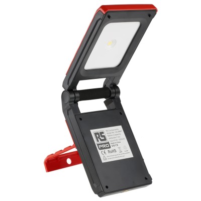 RS PRO Rechargeable LED Industrial Site Work Light 7.4V 10W 1000 lm IP65 122-8897
