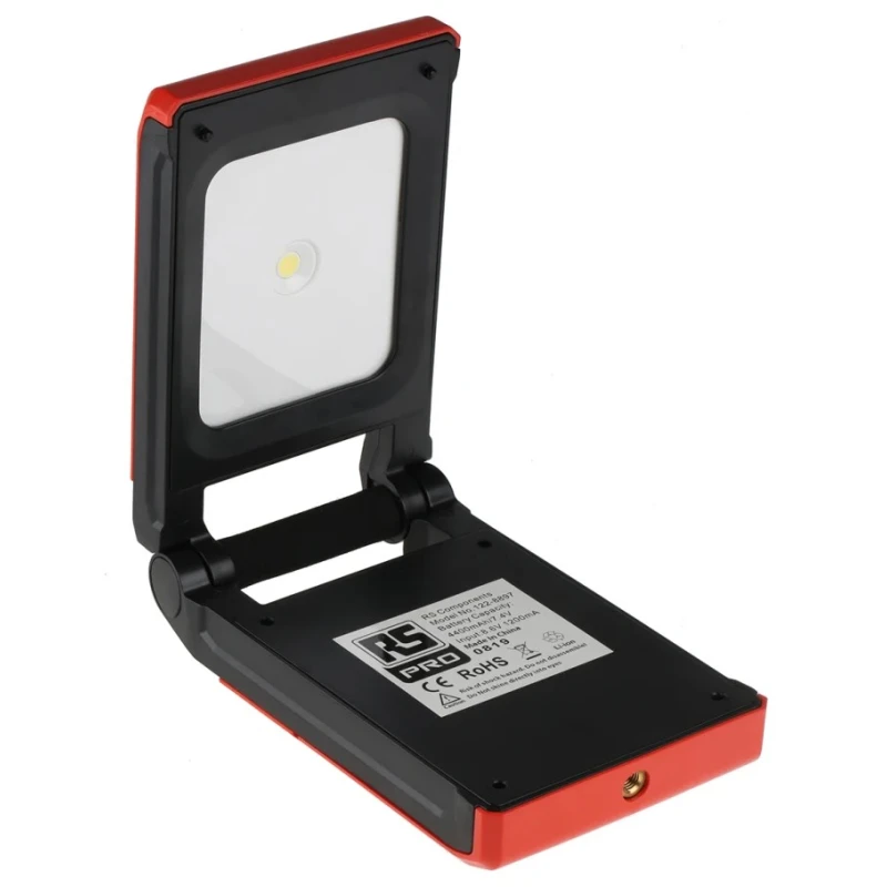 RS PRO Rechargeable LED Industrial Site Work Light 7.4V 10W 1000 lm IP65 122-8897