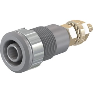 Staubli Grey Female Banana Socket 4 mm Connector Solder Termination 1kV 32A Gold Plating 23.3020-28