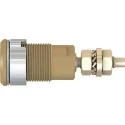 Staubli Brown Female Banana Socket 4 mm Connector, Solder Termination, 1kV, 32A, Gold Plating 23.3020-27