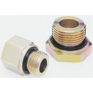 Parker Hydraulic Straight Threaded Reducer Male G Steel Zinc Plated 0.75 in Hose ID RI3/4EDX1CF