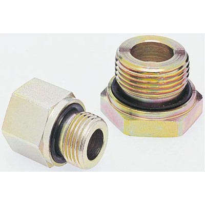 Parker Hydraulic Straight Threaded Reducer Male G Steel Zinc Plated 0.75 in Hose ID RI3/4EDX1CF