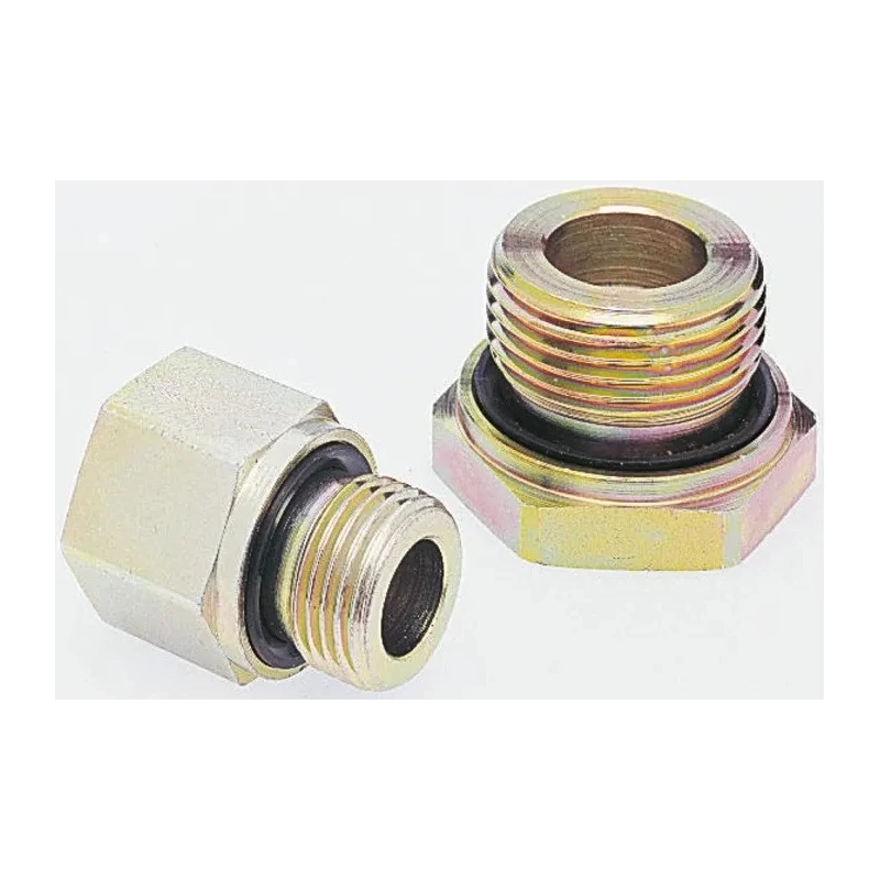Parker Hydraulic Straight Threaded Reducer Male G Steel Zinc Plated 0.75 in Hose ID RI3/4EDX1CF
