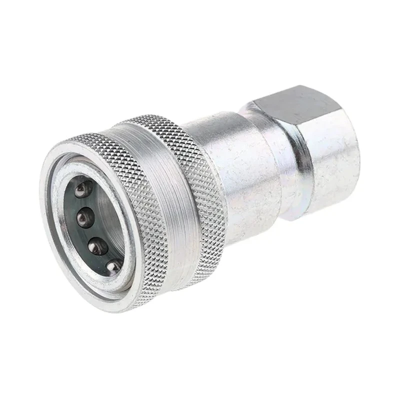 Parker Steel Hydraulic Quick Connect Coupling 1/2 in BSPP Thread, Nitrile Rubber Seal, Zinc Plated, -40 to +80°C H4-62-BSPP