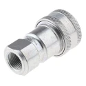 Parker Steel Hydraulic Quick Connect Coupling 1/2 in BSPP Thread, Nitrile Rubber Seal, Zinc Plated, -40 to +80°C H4-62-BSPP