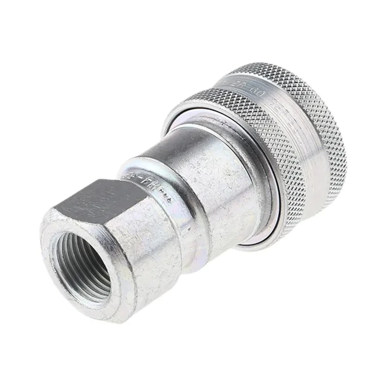 Parker Steel Hydraulic Quick Connect Coupling 1/2 in BSPP Thread, Nitrile Rubber Seal, Zinc Plated, -40 to +80°C H4-62-BSPP
