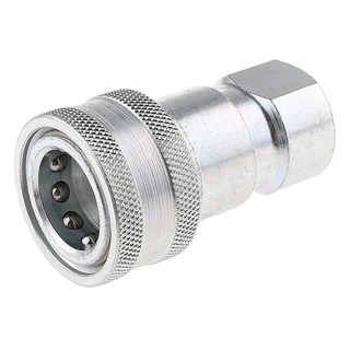 Parker Steel Hydraulic Quick Connect Coupling Female G 3/4 in, 17.5 Mpa H6-62-BSPP