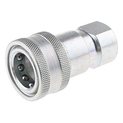 Parker Steel Hydraulic Quick Connect Coupling Female G 3/4 in, 17.5 Mpa H6-62-BSPP