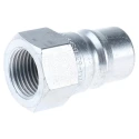 Parker Steel Hydraulic Quick Connect Coupling Male G 1/2 in, 28 Mpa H4-63-BSPP
