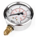 WIKA 63 mm Stainless Steel Type G Bottom Entry Pressure Gauge G 1/4 Connection 25 bar 9626918