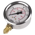 WIKA 63 mm G 1/4 Male Pressure Gauge 40 bar 213.53 Series Natural Finish Stainless Steel 9626926