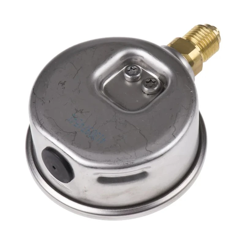 WIKA 63 mm G 1/4 Male Pressure Gauge 40 bar 213.53 Series Natural Finish Stainless Steel 9626926