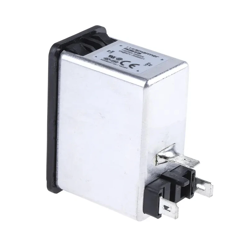 Schaffner IEC Power Entry Module Snap-in IEC Filter 250V AC 6A 2 Pole 2 Fuse Faston FN286-6-06