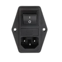 Schaffner 250V AC 6A Panel Mount IEC Filter Male 2 Pole 2 Fuse Faston FN284-6-06