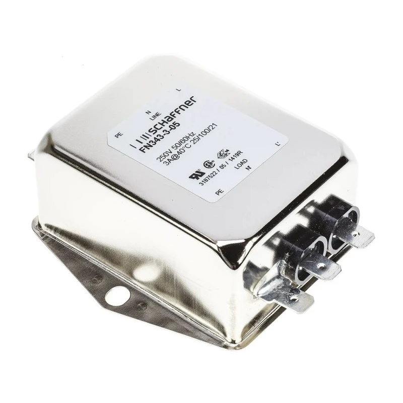 Schaffner Chassis Mount EMI Filter 1 Phase 3A 250V AC 400Hz FN343