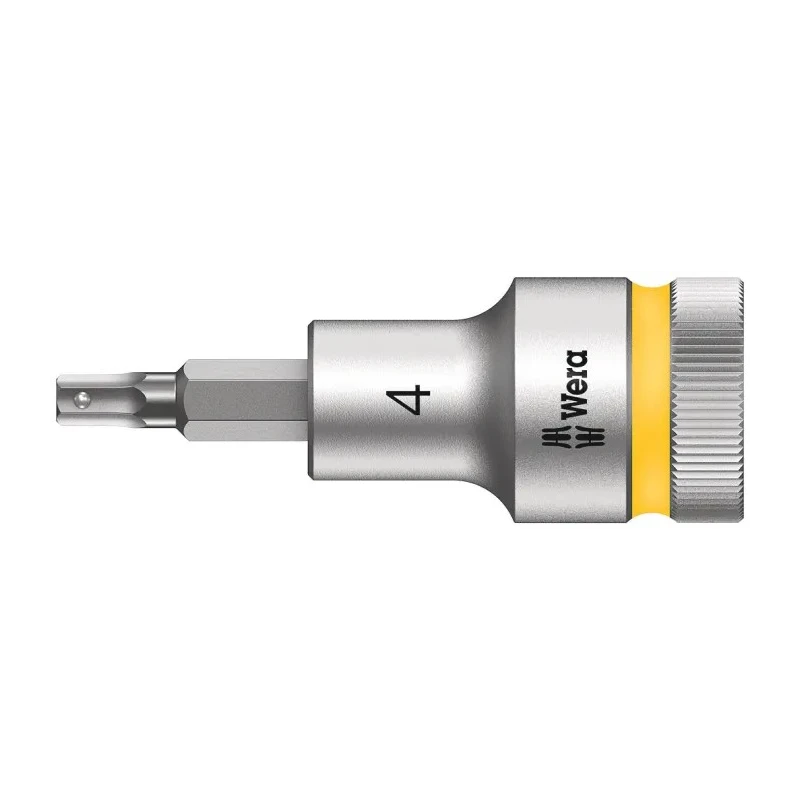 Wera 1/2 in Drive 4 mm Hexagon Socket Chrome Vanadium Steel 21.5mm Overall Length 05003820001