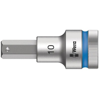 Wera 1/2 in Drive 10 mm Hexagon Hex Socket VDE 1000V Approved Chrome Vanadium Steel 05003825001