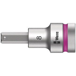 Wera 1/2 in Drive 8 mm Hexagon Socket Bit with Holding Function, Chrome Vanadium Steel, 21.5mm Overall Length 05003824001