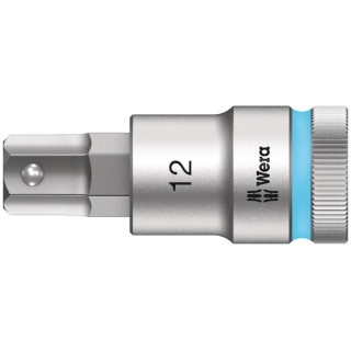 Wera Chrome Vanadium Steel 1/2 in Drive 12 mm Hexagon Socket, 23mm Overall Length 05003826001