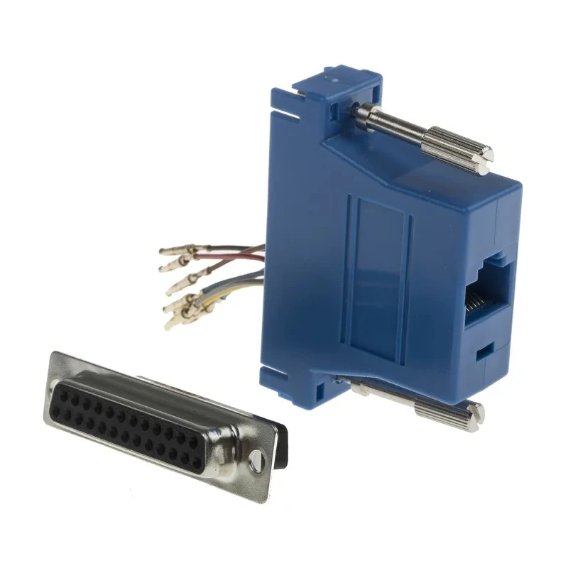 RS PRO 25-Way D-Sub to Female Female RJ45 Female Female Plug-in Adapter 16mm 314-8177