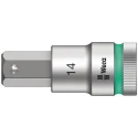 Wera Chrome Vanadium Steel 14 mm Hexagon Socket 1/2 in Drive, 23mm Overall Length 05003827001