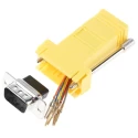 RS PRO 9-Way D-Sub to Male Male Female Female D-Sub Adapter 16mm Length Plug-in Straight Orientation .... RJ45