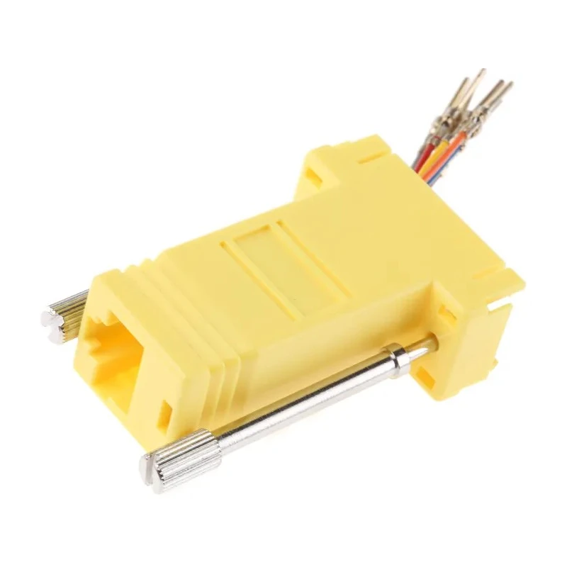 RS PRO 9-Way D-Sub to Male Male Female Female D-Sub Adapter 16mm Length Plug-in Straight Orientation .... RJ45