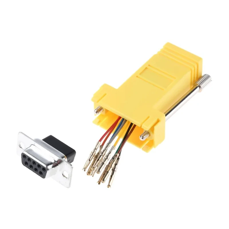 RS PRO D-Sub Adapter 9-Way D-Sub Female to Female RJ45 Female 16mm Length 314-8234